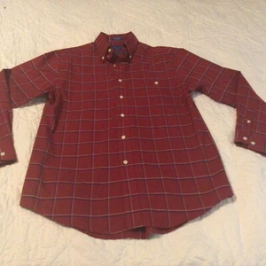Towncraft Mens Shirt Size Small Button Up Long Sleeve Red Plaid - Picture 1 of 4