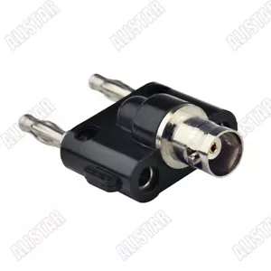 5x BNC Female to Dual 4mm Banana Binding Male Adapter for CCTV Test Converter - Picture 1 of 2