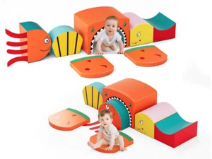 6 in1 Shark Foam Climbing Blocks Foldable Easy-to-clean Soft Surface Lightweight - Picture 1 of 13