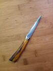 Vtg Bakelite Frontier Forge Serrated Curved Knife GUC Stainless Steel 