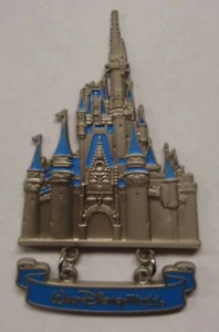 Walt Disney World Pin 58914 WDW Princess Cinderella Castle Dangle Silver - Picture 1 of 10