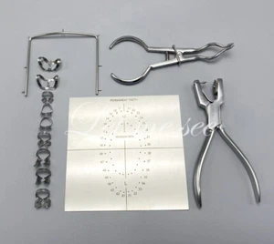 Pinzas pinzas alicates de plantilla perforadora marco de presa de goma dental instrumentos dentales - Imagen 1 de 40