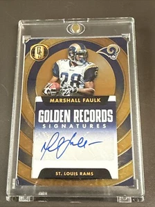 2024 Gold Standard - Marshall Faulk GRS-MFK Golden Records Signatures /10 HOF - Picture 1 of 3