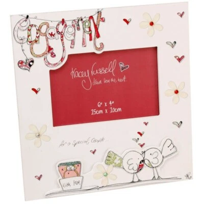 TRACEY RUSSELL DRAWN FROM THE HEART ENGAGEMENT PHOTO FRAME 6 X4" *EL144 - Image 1 of 2