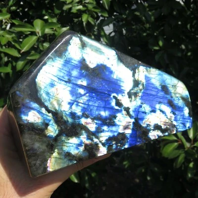 Minéraux : Labradorite Bleu Et Or Poli Madagascar [ - Photo 1/2