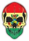 Skull Flag Bolivia COA Coat of Arms Car Bumper Sticker 4" x 5"
