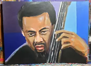 Charles Mingus Painting Portrait Original Jazz Bassist Musician Music Art - Picture 1 of 3