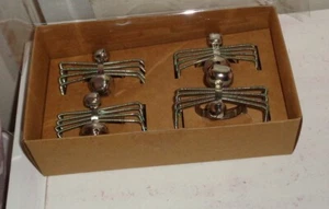 Halloween Spider Napkin Rings Cynthia Rowley Curious Metal Set of 4 NEW - Picture 1 of 2