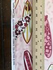 Alexander Henry Surfin? Pareo Fabric Surfboards Flowers Leaves Pink