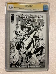 Walking Dead #1 CGC SS 9.6 Signed by Tony Moore Wizard World Chicago 2013 Sketch - Picture 1 of 7