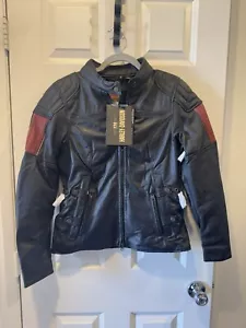NEW Harley Davidson Women's 120th Anniversary Leather Jacket Triple Vent Size XS - Picture 1 of 12
