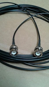 Câble coaxial RG-174 mâle à BNC mâle US MADE 30 pieds 50 ohms - Photo 1/2