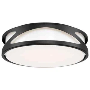 Access Lighting Lucia 14 in. 1-Light Black Flush Mount - Picture 1 of 7