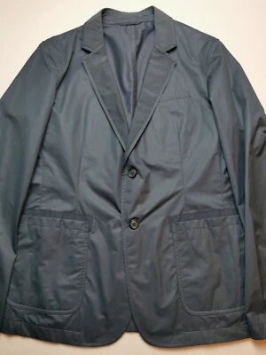 Chaqueta efecto satinado de tela italiana ALLSAINTS para hombre talla 40 en muy buena condición gris pecho único Foto 1 de 4