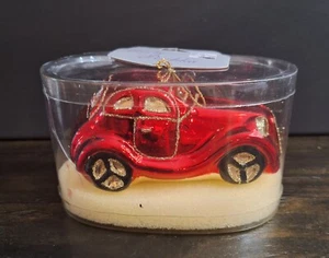 Target Blown Glass Red Roadster By Peschka New - Picture 1 of 9