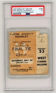 Talón de boleto de la final de la Copa Mundial de la FIFA 1966 Inglaterra Alemania PSA ¡HISTORIA RARA DE COLECCIÓN! - Imagen 1 de 2