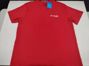 NWT Columbia PHG Men's Short Sleeve T Shirt Size Large Tall Red #1176 - Picture 1 of 5