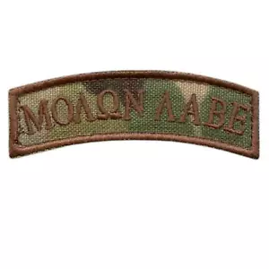 molon labe linguetta spalla multicam OCP ricamata esercito militare morale gancio toppa - Foto 1 di 2