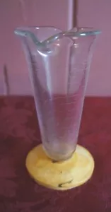 De colección. VASO DE FARMACIA CON BASE CERÁMICA - Imagen 1 de 3
