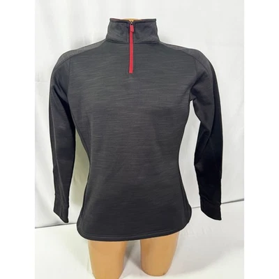 Majestic Fan Moda Cuarto Cremallera Pullover Top Mujer Grande L Negro Rojo Foto 1 de 4