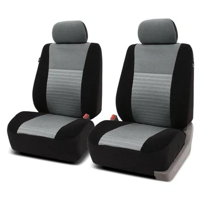 FH Group Trendy Elegance 3D Air Mesh 1st Row Black & Gray Seat Covers Foto 1 de 4