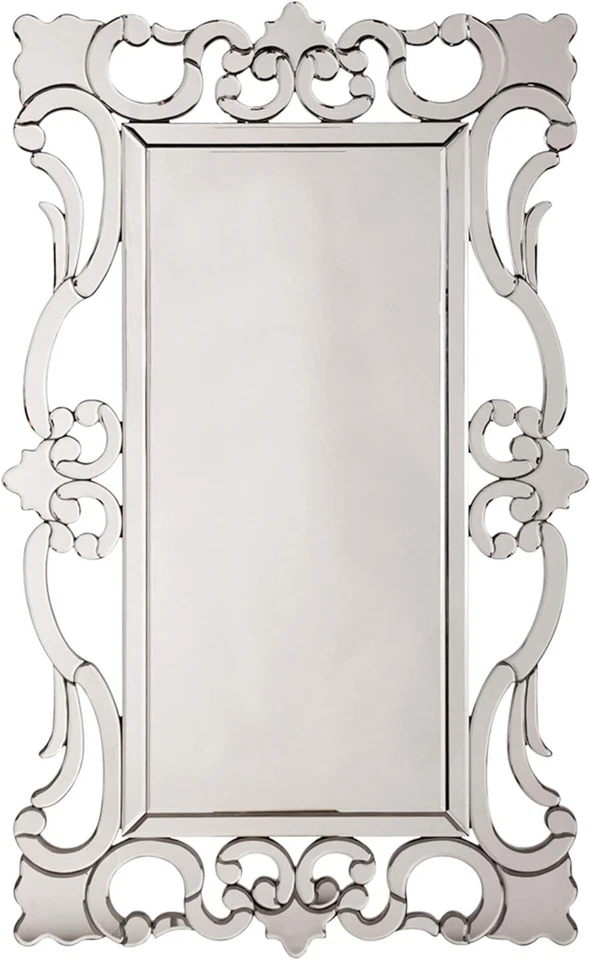 Большое венецианское настенное зеркало Howard Elliott Rebecca антикварное изделие 47 x 29 дюймов - Изображение 1 из 1