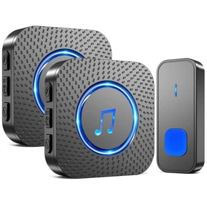 Campanello Senza Fili da Esterno Interno Campanello Casa Wireless Pulsante a - Foto 1 di 24