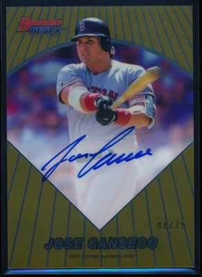 Bowman's Best Jose Canseco #96BBA-JC 1996 2016 en tarjeta autógrafo automático #'d 8/75 Foto 1 de 2