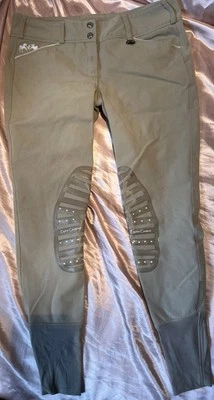 Calças bronzeadas regulares Equine Couture tamanho 30 - Imagem 1 de 2