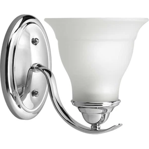 Progress Lighting P3190 Trinity Single-Light Bathroom Sconce - Chrome - Picture 1 of 12