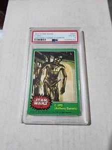 1977 Topps Star Wars C3PO Golden Rod Error # 207 PSA 4 - Picture 1 of 2