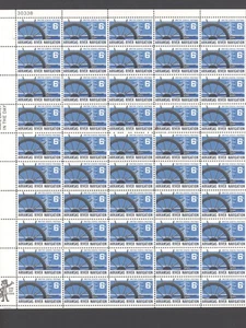 1968 US Scott #1358 6c Arkansas River Navigation, Sheet of 50 MNH - Picture 1 of 1