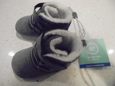 toddler boy's Surprize gray Crispin boots size small 6-12 months new with tags - Image 1 of 4