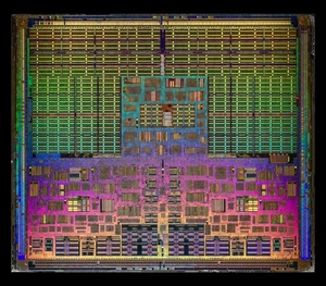 CPU Microprocessor Microchip Chip Die Silicon Magnified Photo Poster Art Print - Picture 1 of 3