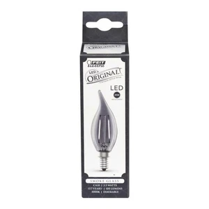 Feit CA10 E12 (Candelabra) LED Bulb Smoke Daylight 25 Watt Equivalence - Picture 1 of 2