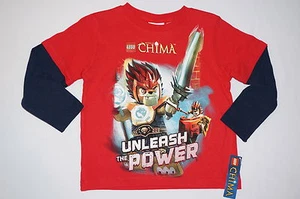 NWT LEGO CHIMA 2 in1 long sleeve shirt BOY size 4 red - Picture 1 of 4