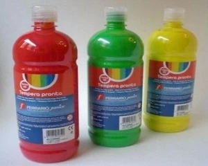 01 FLACONE DA 500ml DI TEMPERA PRONTA FERRARIO Junior - COLORI ASSORTITI - - Imagen 1 de 1