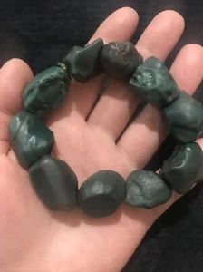 Antique Green Desert agate multicolor beads bracelet 阿拉善玛瑙 - Picture 1 of 5