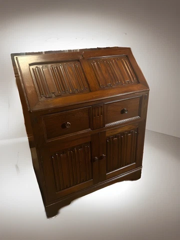 Vintage 1960s Oak Art Deco Drop Top  Secretary- LOCAL PICKUP ONLY!! Cover
