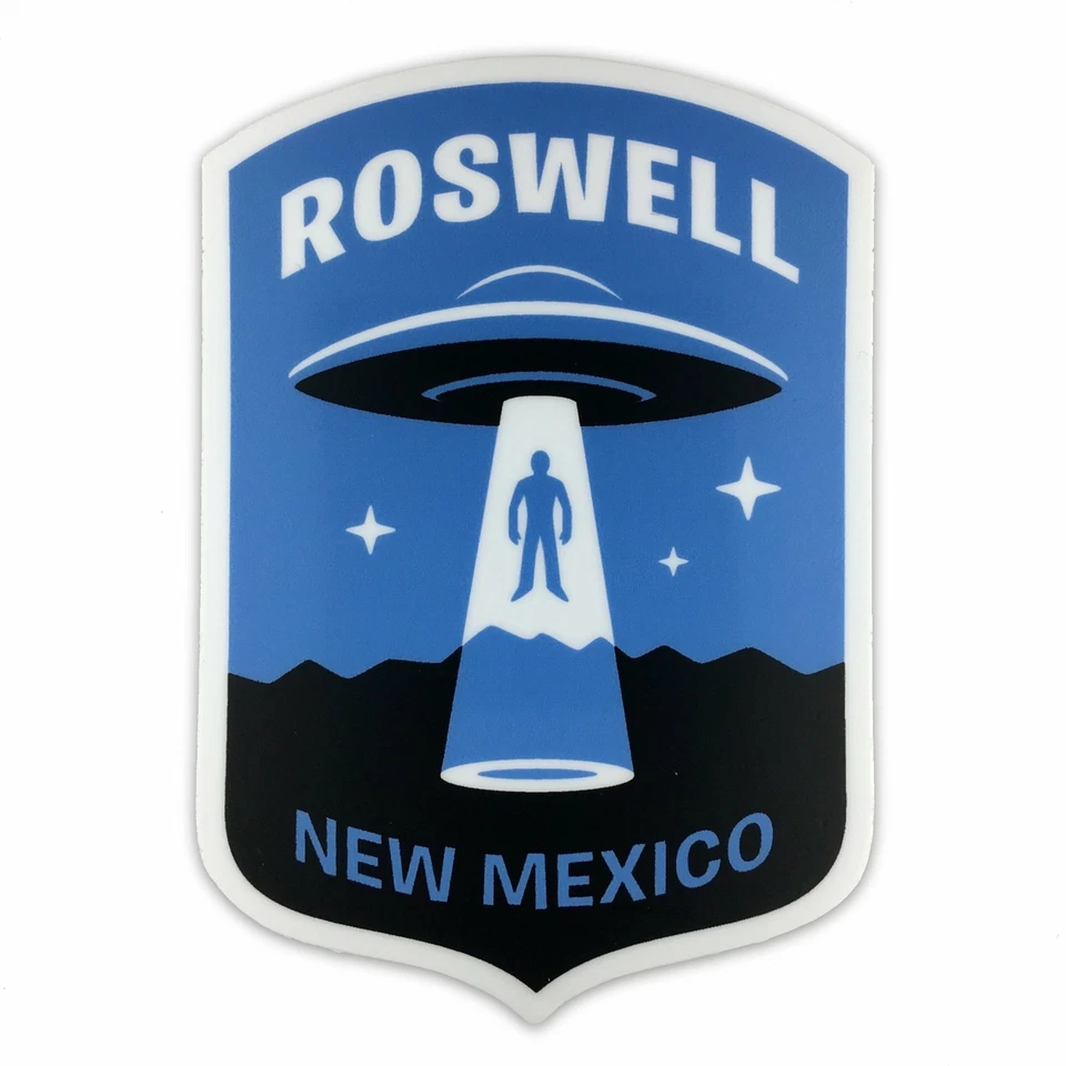MONSTEROLOGIST Roswell New Mexico alien abduction UFO sticker | Alien & UFO | cryptozoology