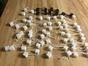 Vintage Lot 35 Pieces Knocker Hair Ties Ponytail Holders Plastic Squares - Picture 1 of 7