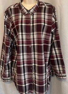 CAMISA REBECCA MALONE MUJER LNG SLV BOTÓN DELANTERO, 2X 100% ALGODÓN. En muy buen estado. Y - Imagen 1 de 3