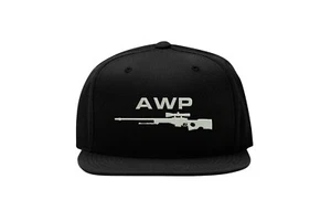 AWP Sniper Rifle CS Gamer Geek Snapback Baseball Cap Fullcap Flat Bill Mütze - Bild 1 von 4