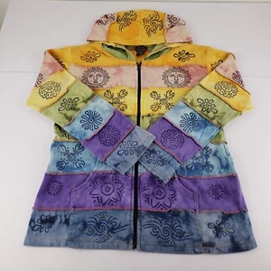 Rising International Jacket Hoodie Women's Small Multicolor Patchwork Floral - Picture 1 of 10
