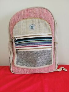 Brand new handmade bohemian hemp backpack
