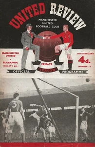 MANCHESTER UNITED v BLACKPOOL ~ 23 FEBRUARY 1957 ~ TOKEN BLANKED OUT - Picture 1 of 4