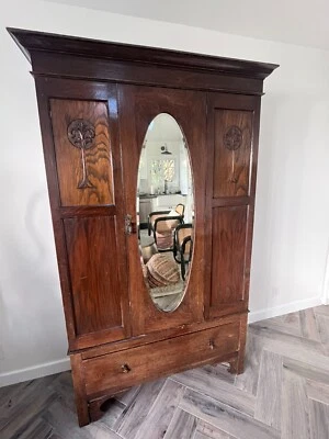 Antique Armoire with mirror - Image 1 of 4