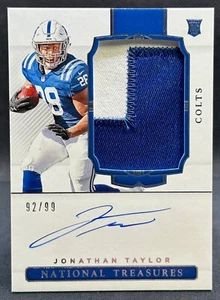 2020 Panini National Treasures Jonathan Taylor Rookie Patch Auto #92/99 True RPA - Bild 1 von 3