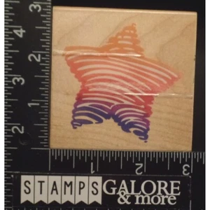 Stampendous Rubber Stamps Q011 BOLD STAR & STRIPS PATRIOTIC CELESTIAL #2659 - Picture 1 of 2