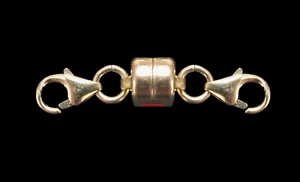 5.5mm 14k MAGNETIC CLASP Converter Yellow Gold Chain Extender Double 7mm Lobster - Picture 1 of 6